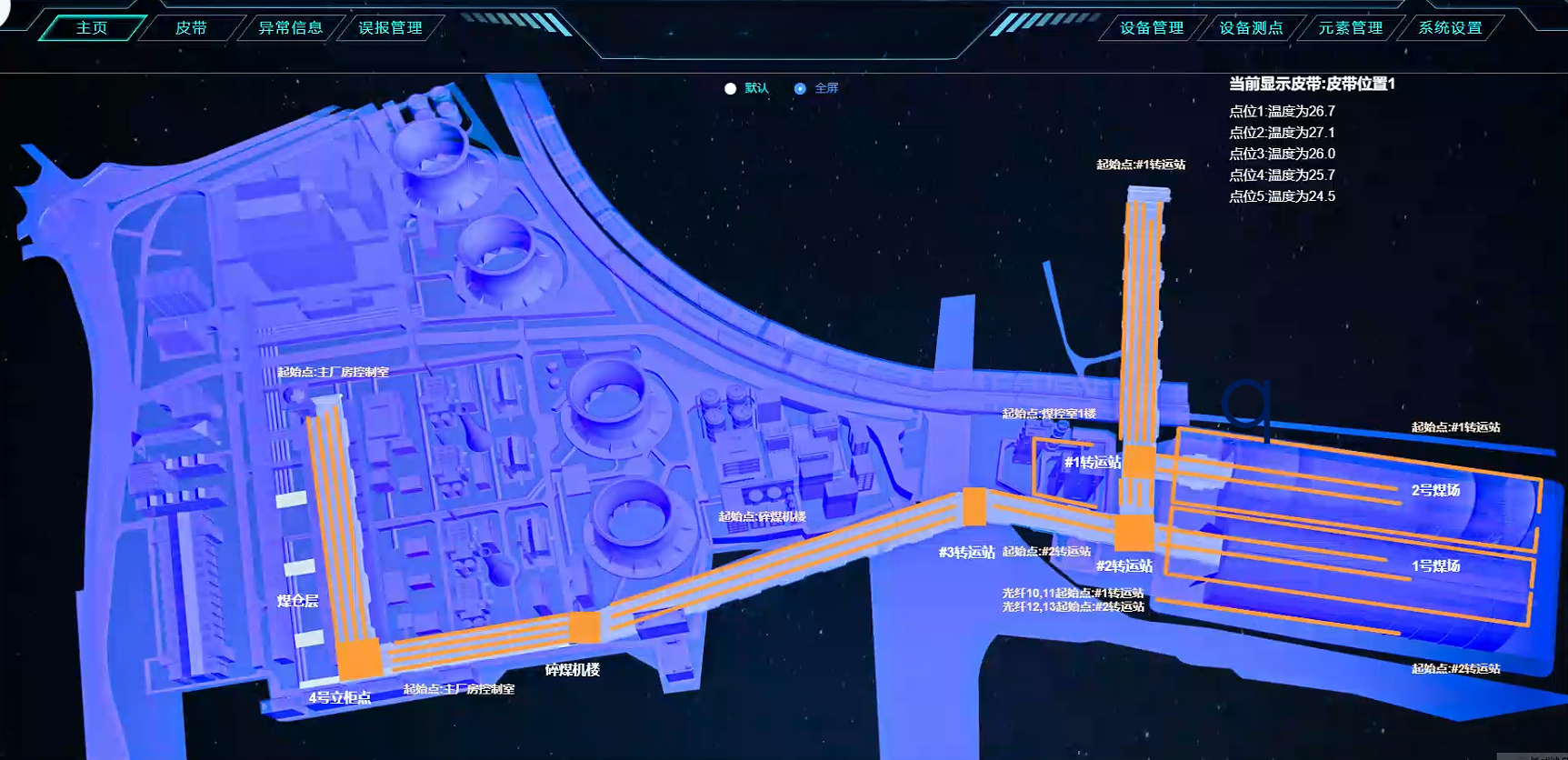 输煤皮带防火安全预警系统